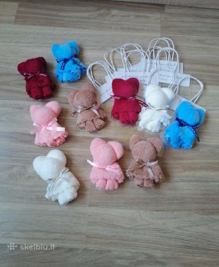 Rankšluostukai meškiukai 10 vnt.