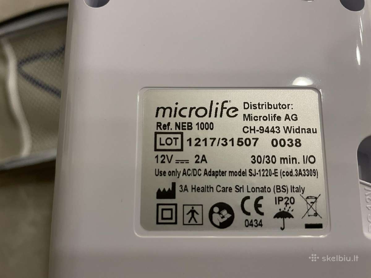 Microlife Kompresorinis Inhaliatorius Neb 1000 Min - nuotraukos Nr. 5