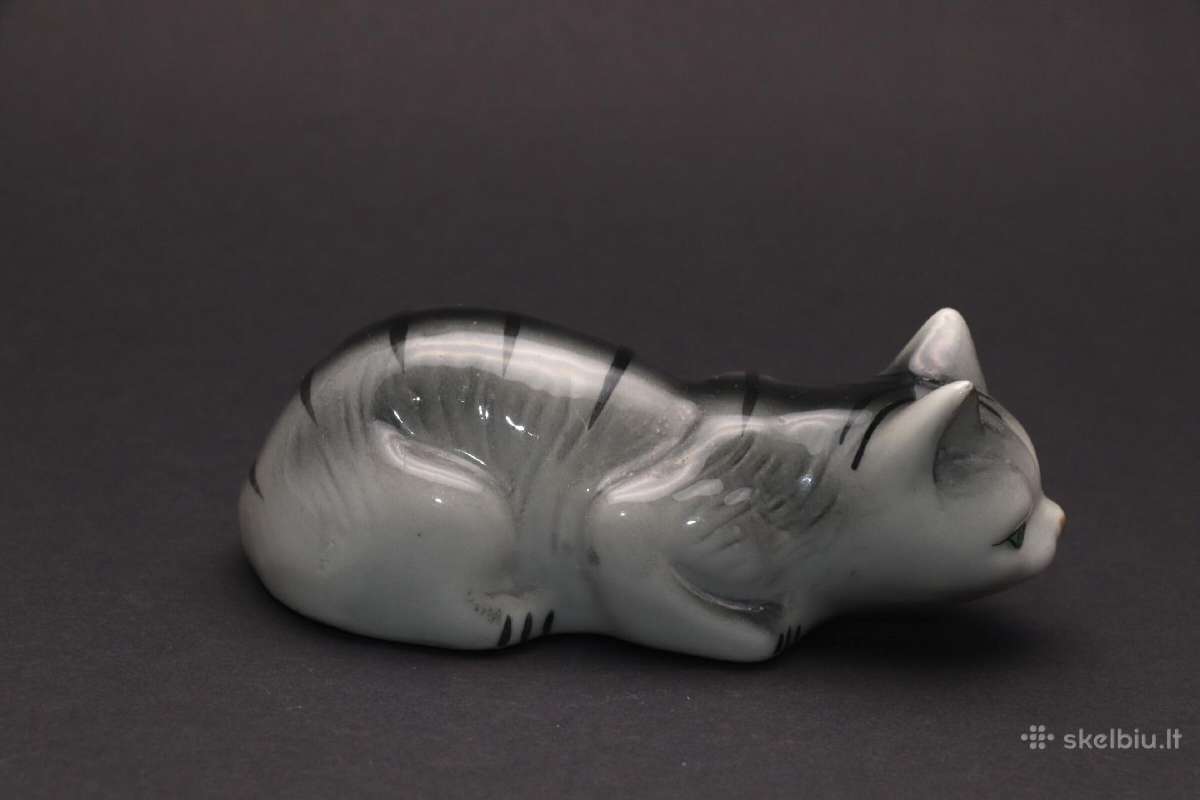 Statulėlė porceliano "Katė " 5 cm. kaina 20 eurų - nuotraukos Nr. 3