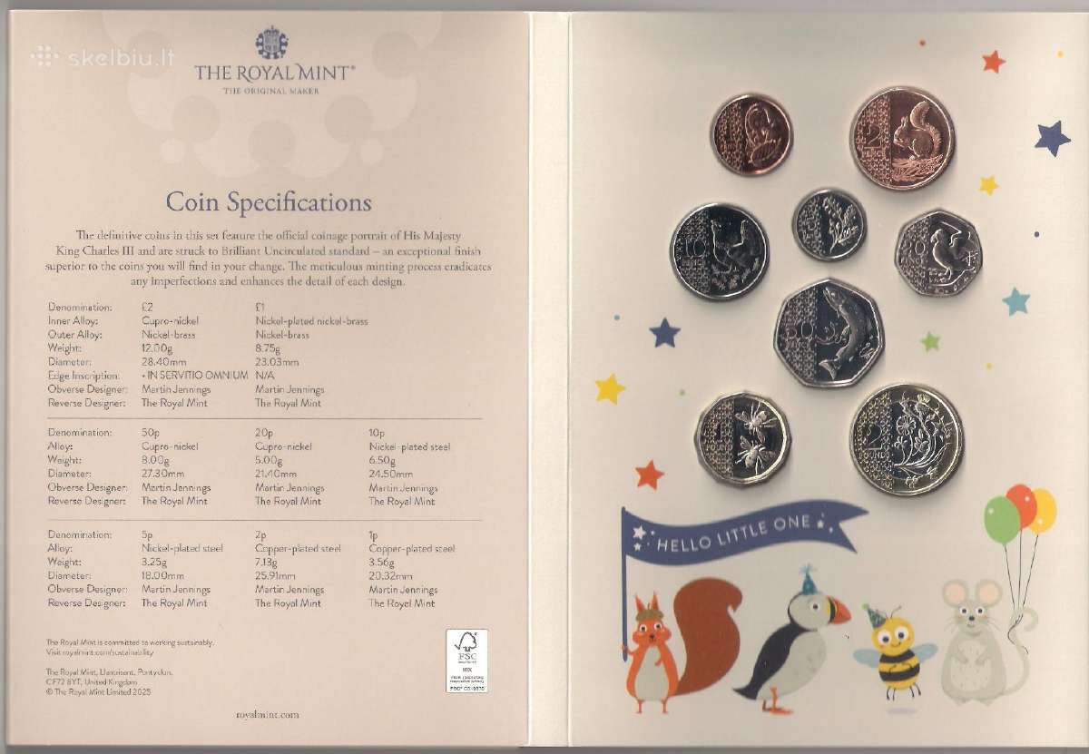 2025 m. Oficialus UK monetų rinkinys Nuolaida - nuotraukos Nr. 5