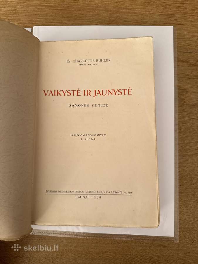 Vaikystė ir jaunystė. Sąmonės genezė 1938 m. - nuotraukos Nr. 2