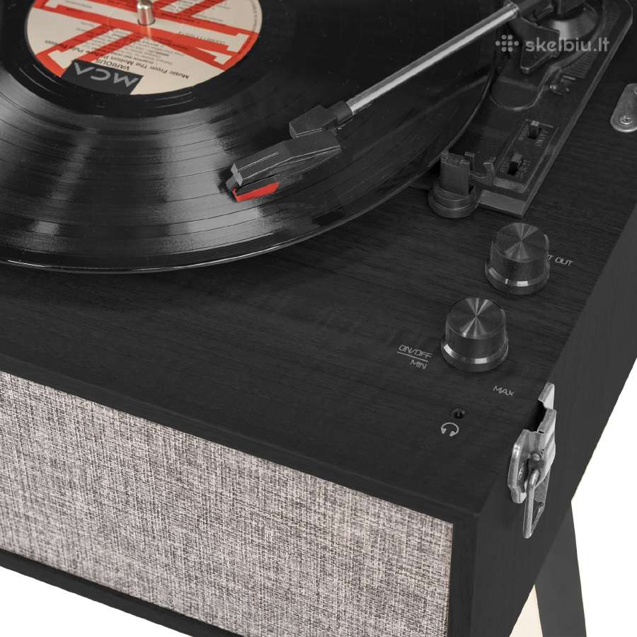 Audizio Fremont patefonas su stovu, juodas - nuotraukos Nr. 5