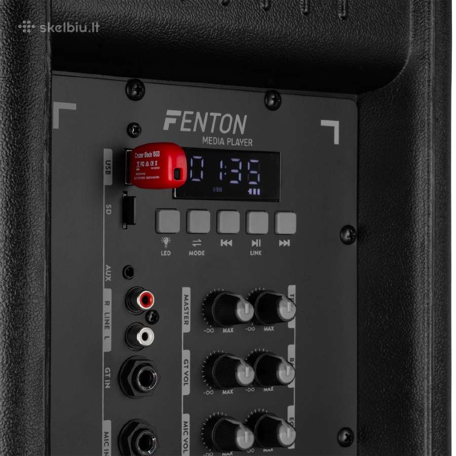 Fenton Ft212led Mk2 1400w nešiojama kolonėlė su dv - nuotraukos Nr. 10