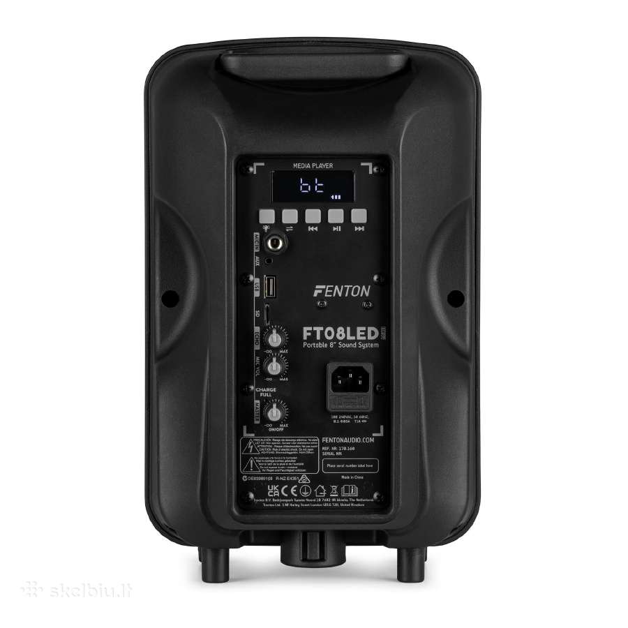 Fenton Ft08led Mk2 300w nešiojama kolonėlė su bela - nuotraukos Nr. 8