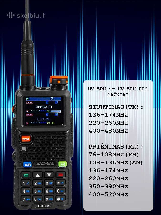 Radijo stotelės Baofeng Uv-5rh / Uv-5rh pro - nuotraukos Nr. 5