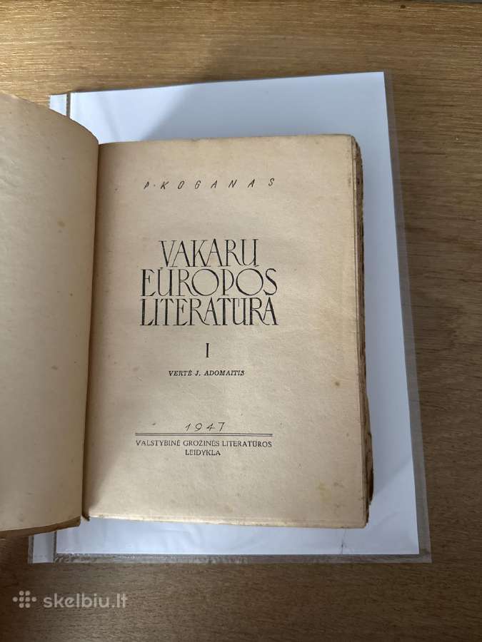 Vakarų Europos Literatūra I tomas 1947 m. - nuotraukos Nr. 2