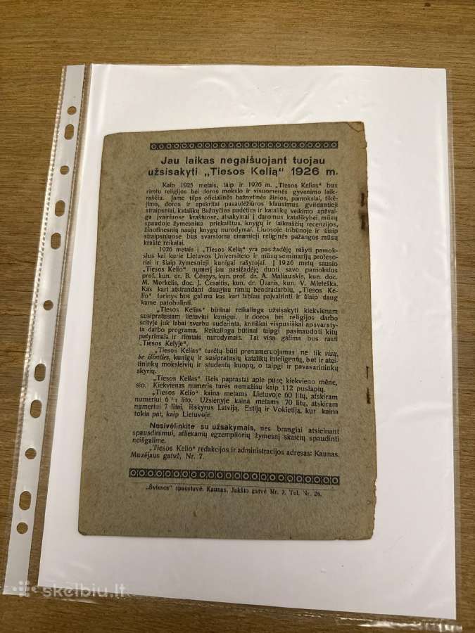 Katalikybės dogmos ir ,bedogmė krikščionybė"1925m - nuotraukos Nr. 7