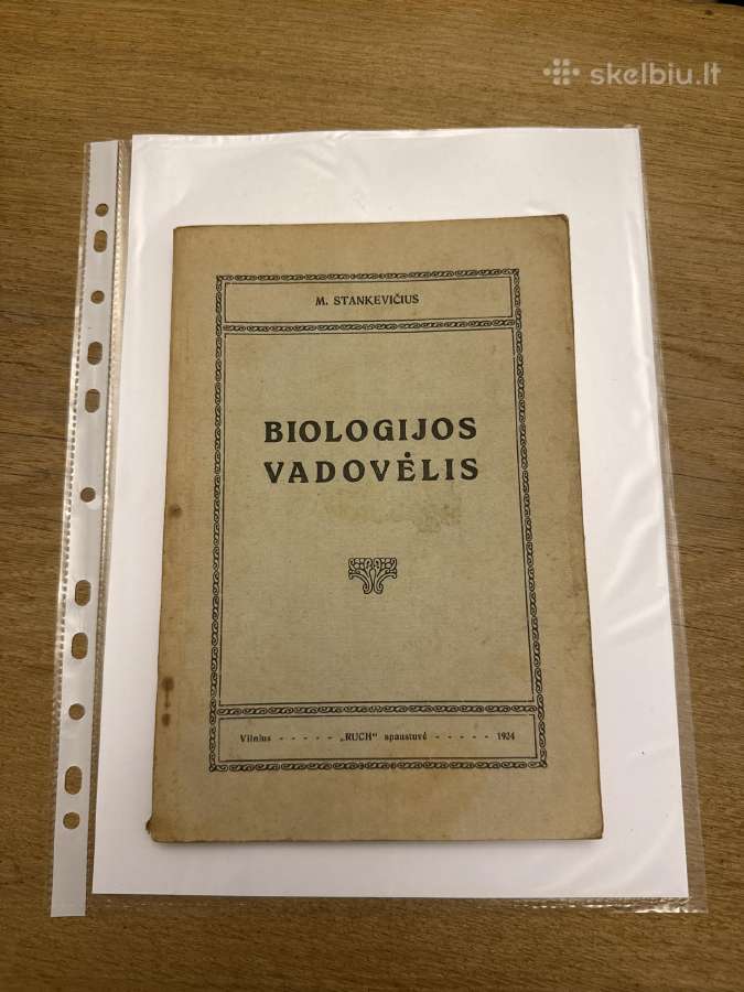 Biologijos vadovėlis,1924 m