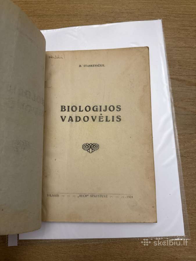 Biologijos vadovėlis,1924 m - nuotraukos Nr. 3
