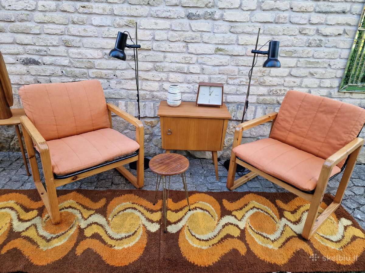 Vintažiniai mid century Bauhaus st. foteliai