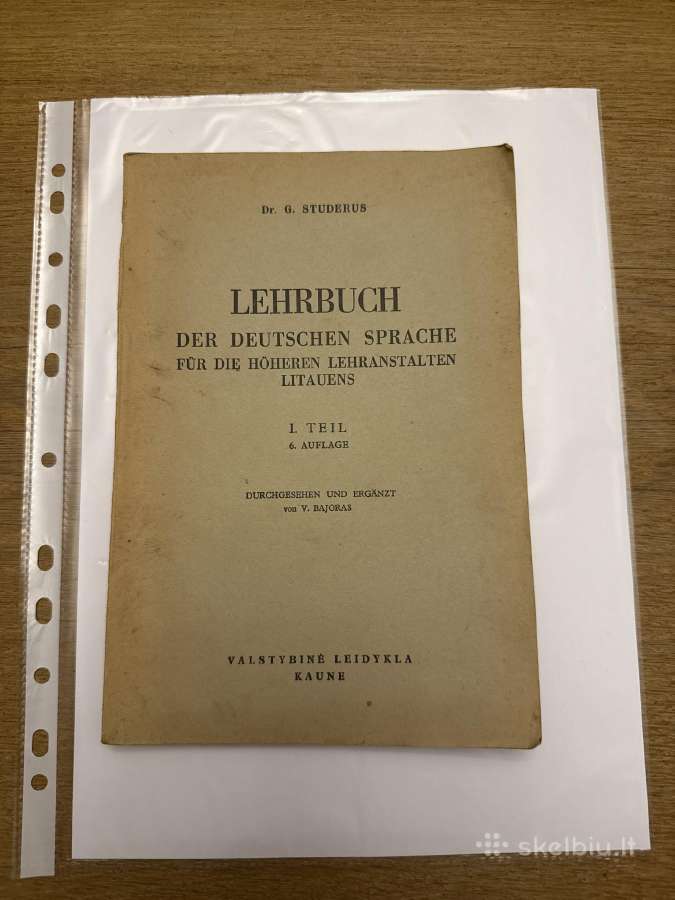 Lehrbuch Der Deutshen Sprache I. Teil 6. Auflage.