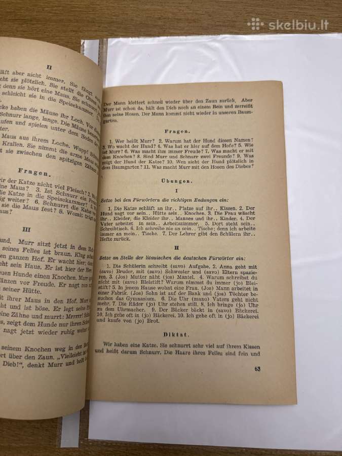 Lehrbuch Der Deutshen Sprache I. Teil 6. Auflage. - nuotraukos Nr. 5