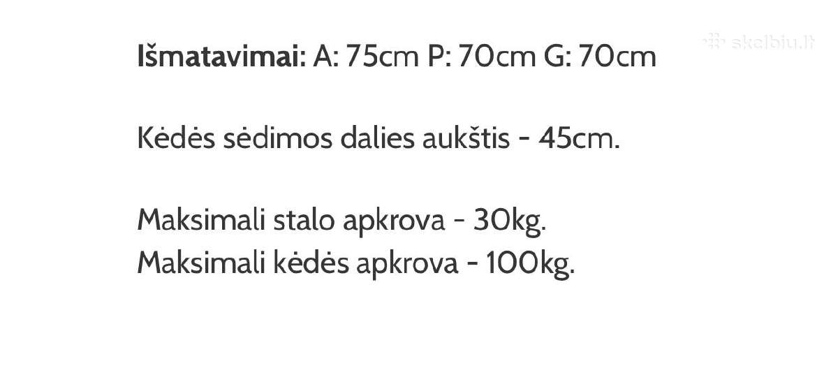 Virtuvės stalo komplektas - nuotraukos Nr. 2
