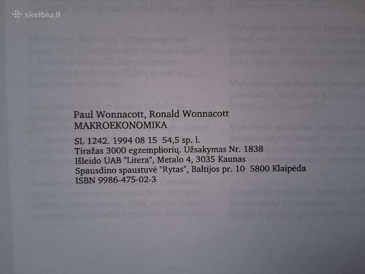 Makroekonomika - Paul Wonnacott vadovėlis-žinynas - nuotraukos Nr. 5