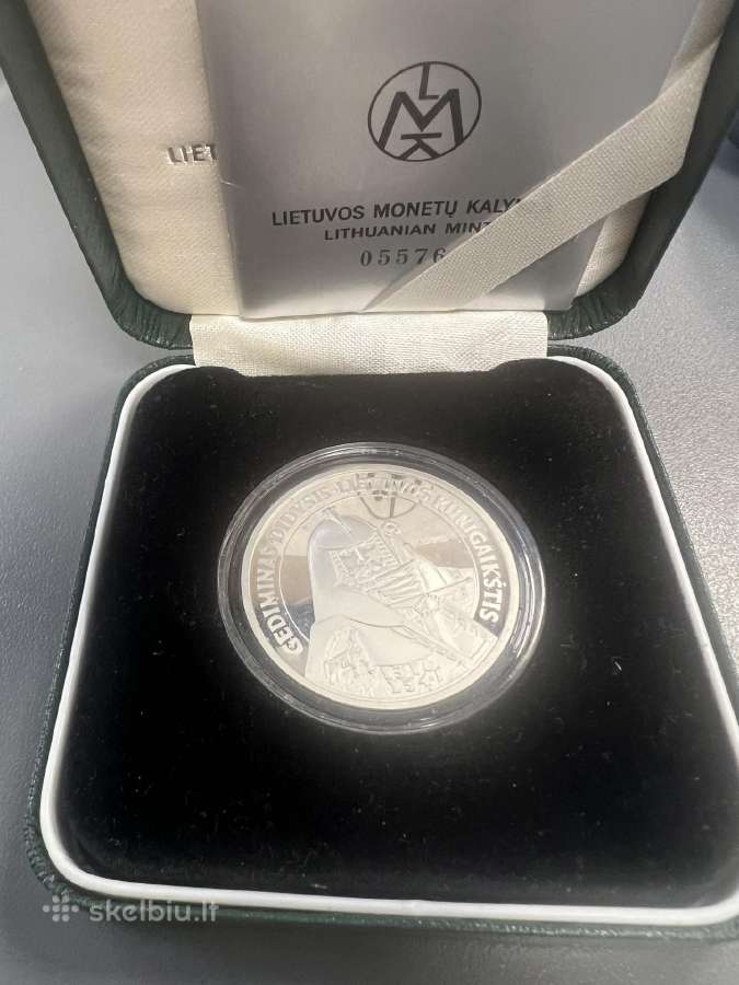 50 litų moneta skirta kunigaiksčiui Gediminui