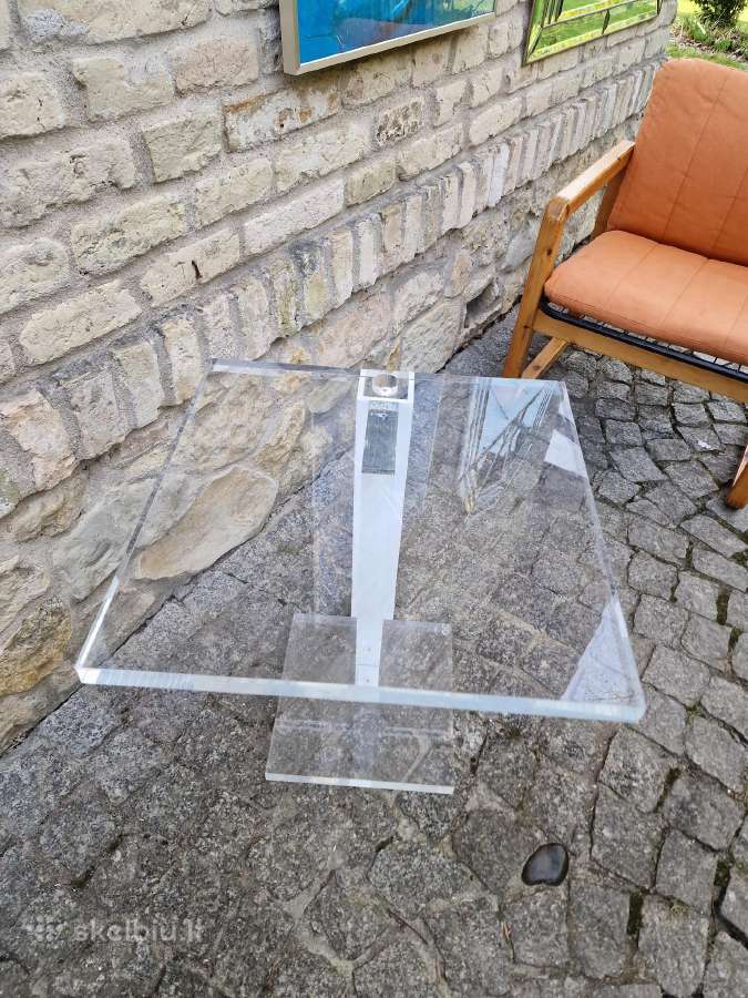 Vintažinis mid century poliakrilo audio stovas - nuotraukos Nr. 3