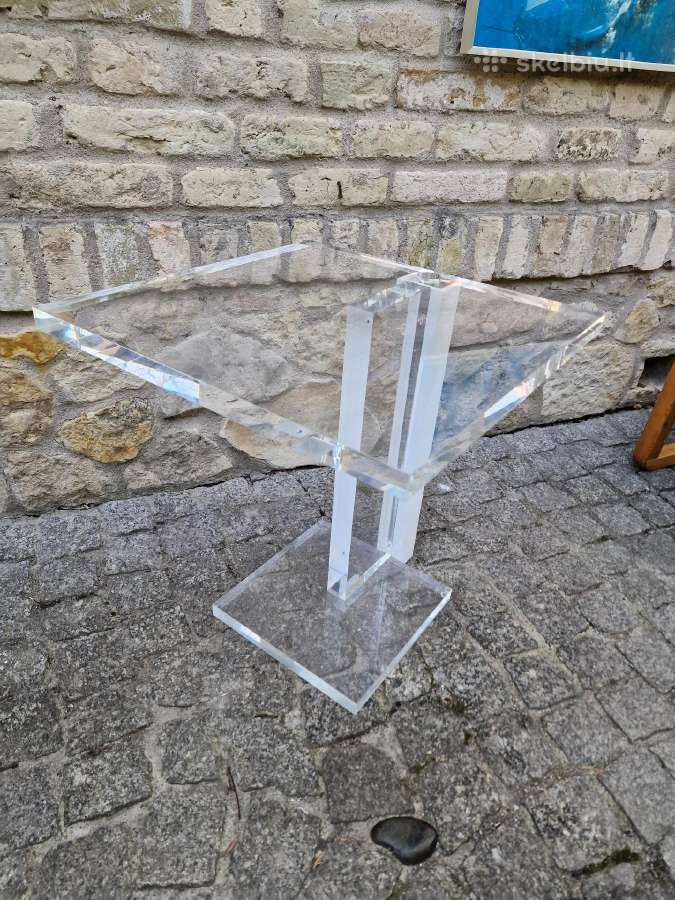 Vintažinis mid century poliakrilo audio stovas - nuotraukos Nr. 5