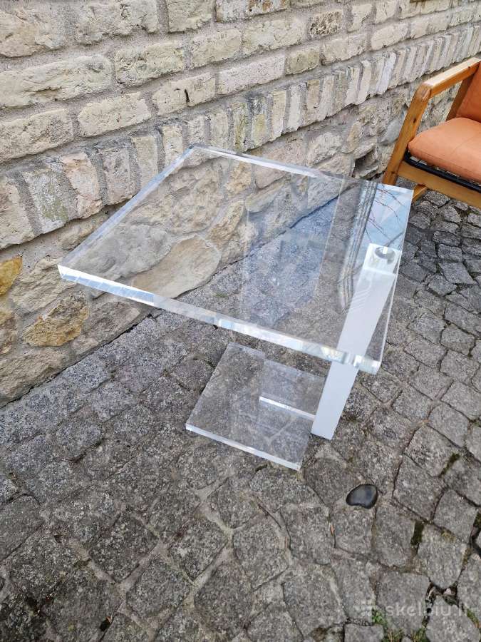 Vintažinis mid century poliakrilo audio stovas - nuotraukos Nr. 7