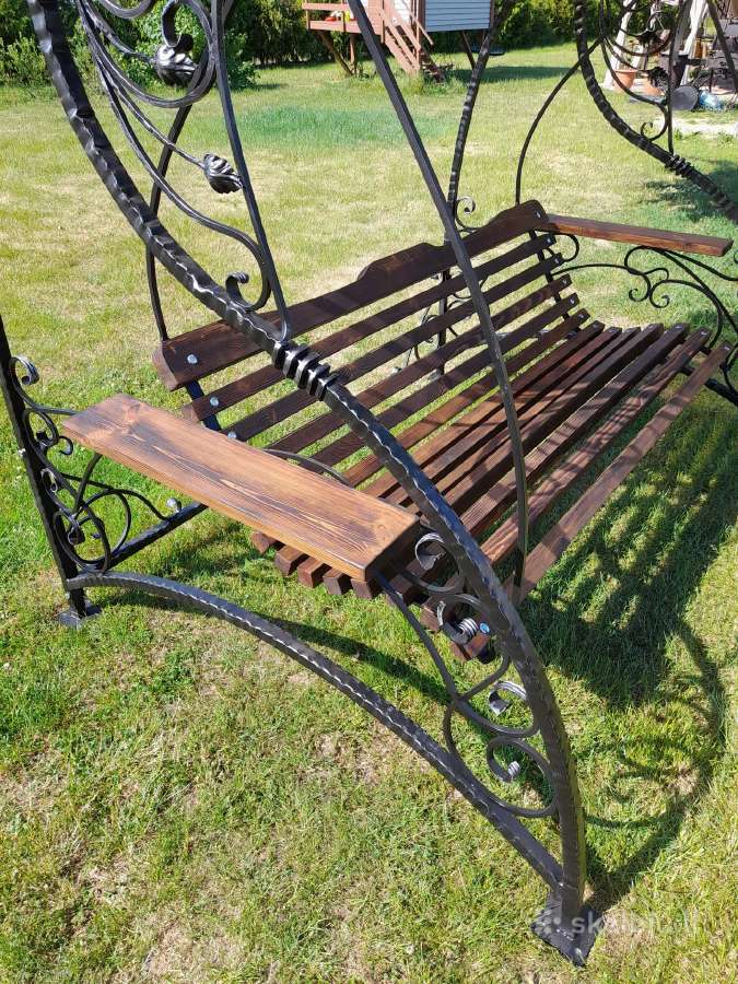 Kalvio darbo metalinės lauko supynės - nuotraukos Nr. 15