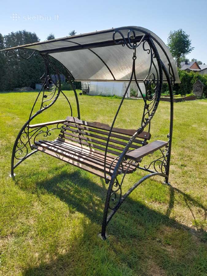 Kalvio darbo metalinės lauko supynės - nuotraukos Nr. 16