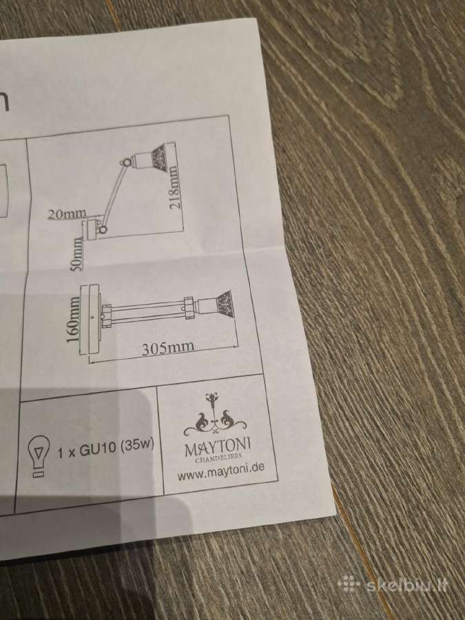 Sieniniai akcentiniai šviestuvai