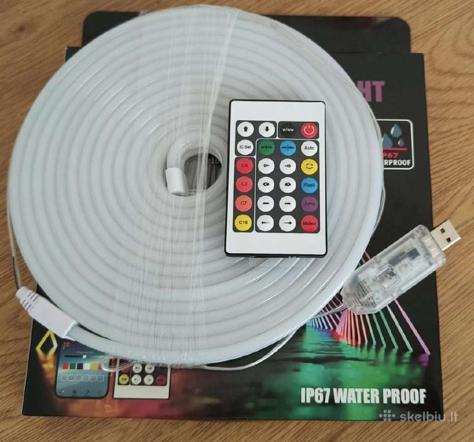 Rgb Neon LED Juostelė 5m su Pulteliu - nuotraukos Nr. 2