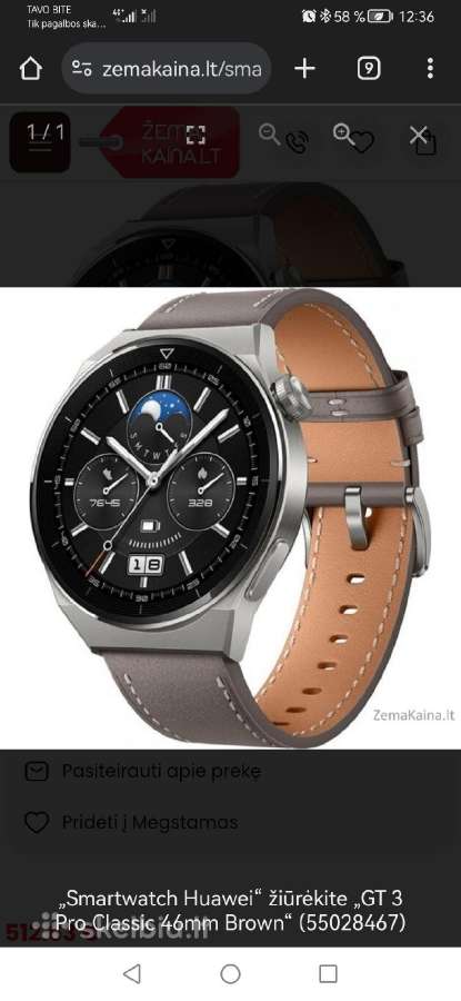 Ismanusis Huawey watc 3 pro - nuotraukos Nr. 8