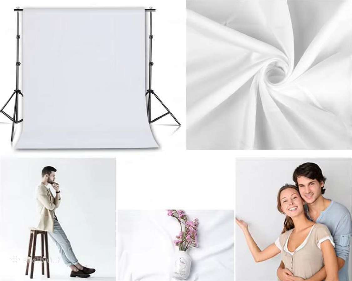 Baltas fotografinis foto fonas