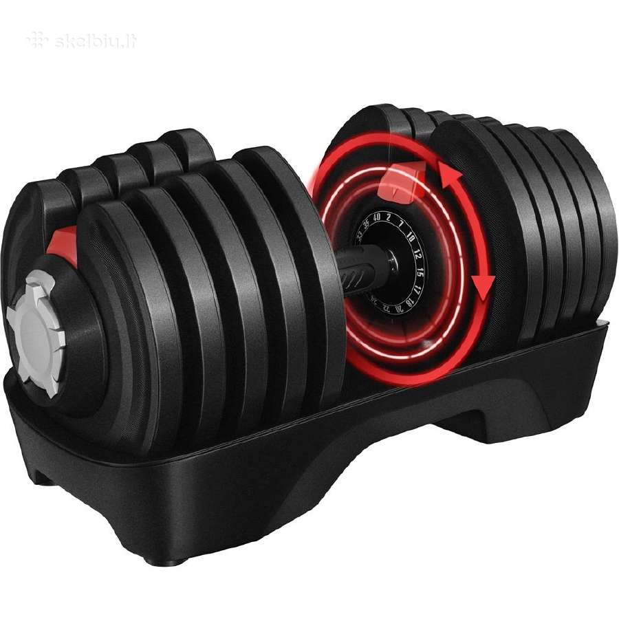 Reguliuojamas hantelis svarmuo nuo 2 kg iki 40 kg