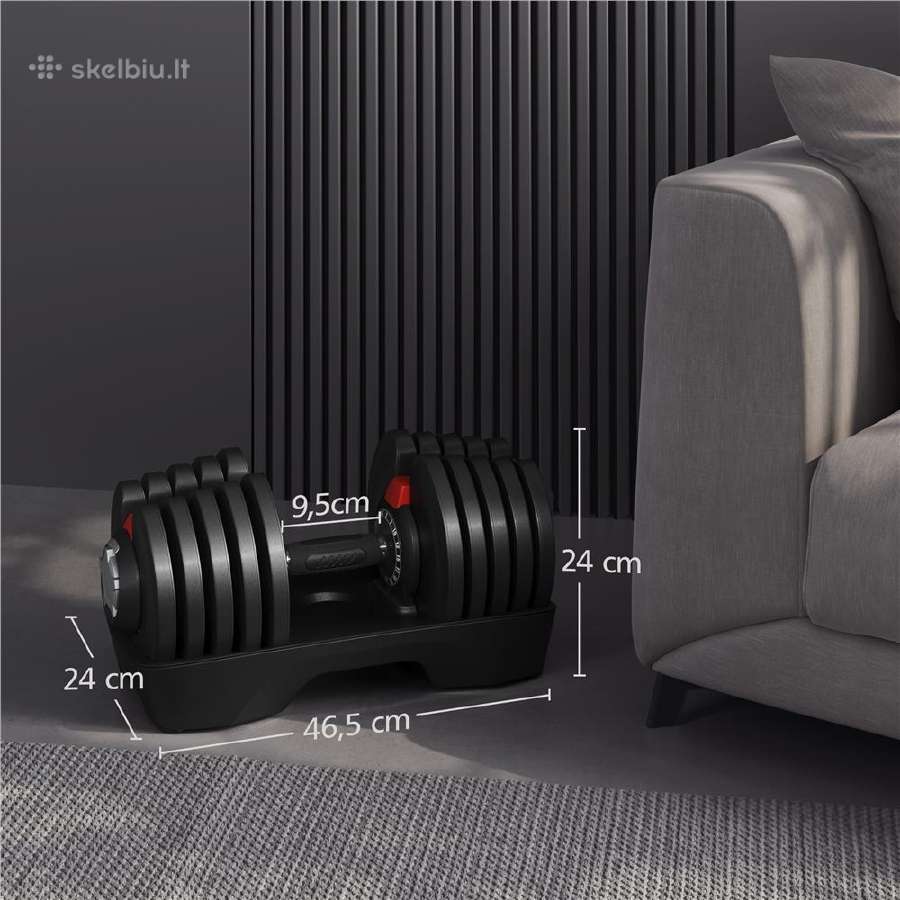 Reguliuojamas hantelis svarmuo nuo 2 kg iki 40 kg - nuotraukos Nr. 2