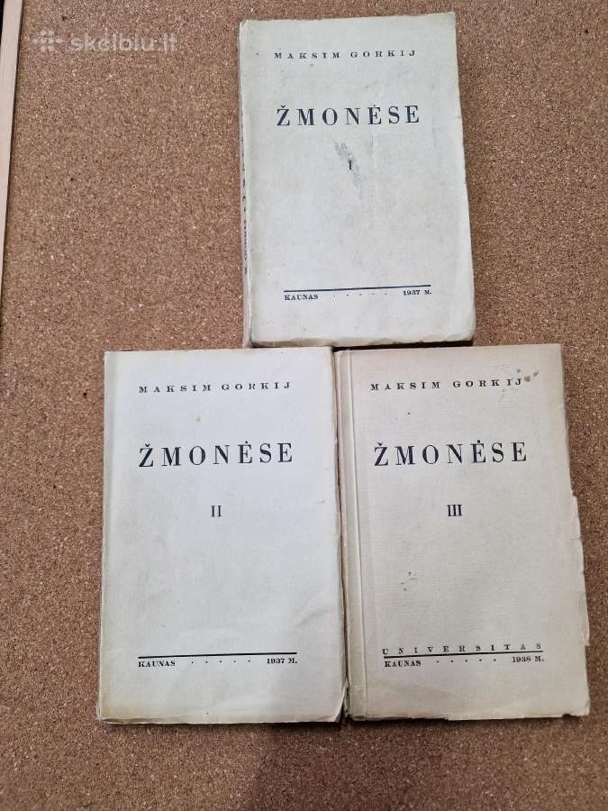 Maksim Gorkij žmonėse knygų rinkinys 1937-1938