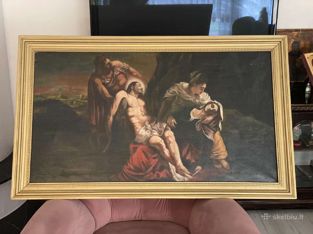 Didžiulis paveikslas Jėzaus nuėmimas nuo kryžiaus