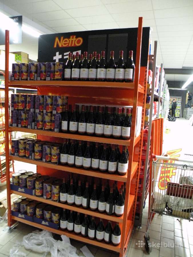 Prekybinės lentynos, stelažai, kasos stalai - nuotraukos Nr. 16