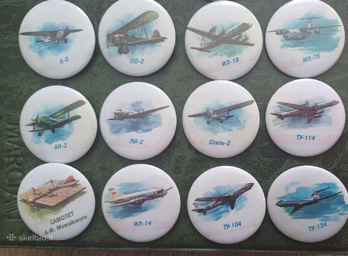 Aviacija, lektuvai ženkliukai rinkinys - nuotraukos Nr. 3
