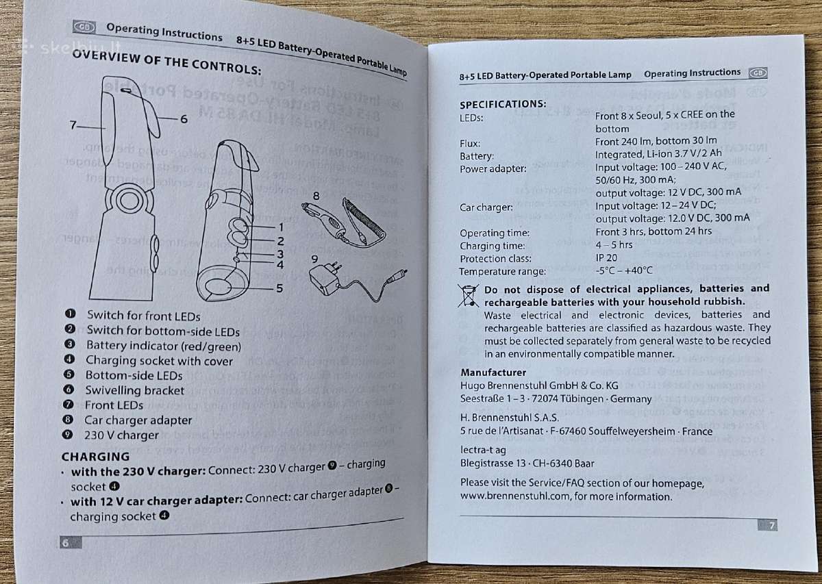 Prožektorius Brennenstuhl Hl Da 85 M pakraunamas - nuotraukos Nr. 6