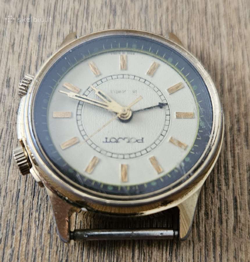Laikrodis mechaninis vintažinis Poljot 18 Jewels - nuotraukos Nr. 2