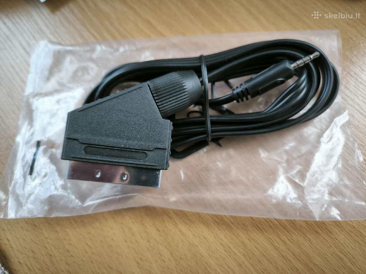 Laidai Scart - 3.5mm kištukas 4pin nauji