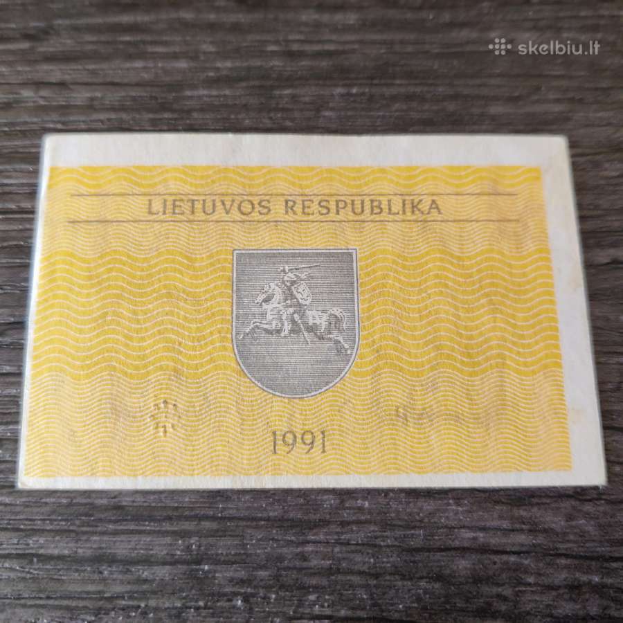 0.5 talono 1991 - Valstybinis + klaida serijos Xf - nuotraukos Nr. 7