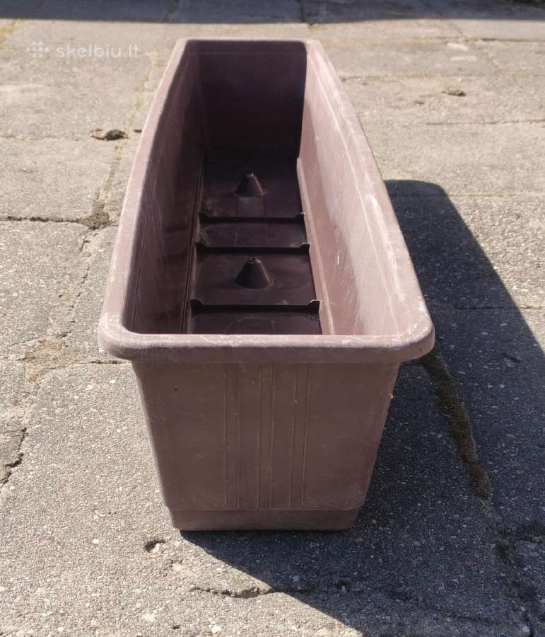 Plastikinis gėlių lovelis / vazonas.ilgis 78cm - nuotraukos Nr. 2
