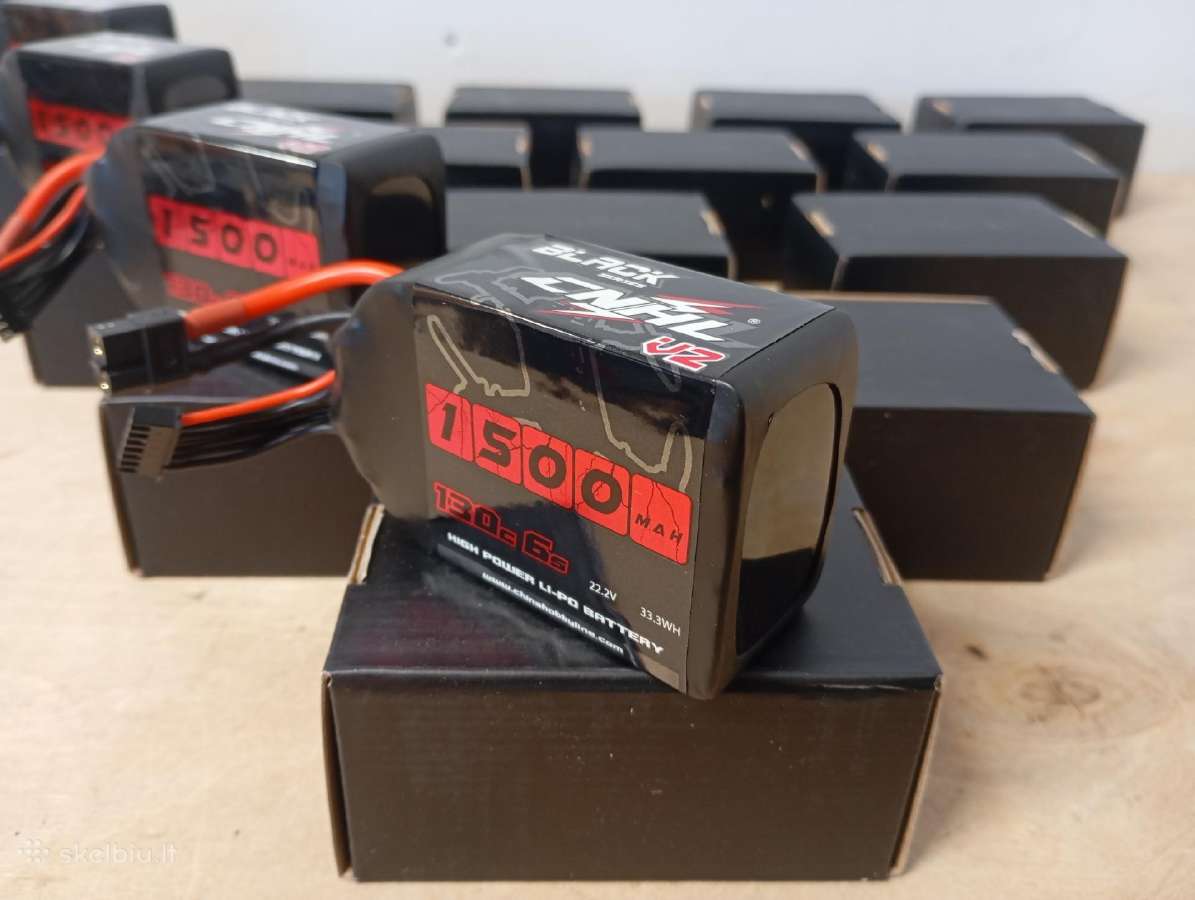 Naujos Cnhl Black Series V2 6s 1500mah 130c lipo - nuotraukos Nr. 2