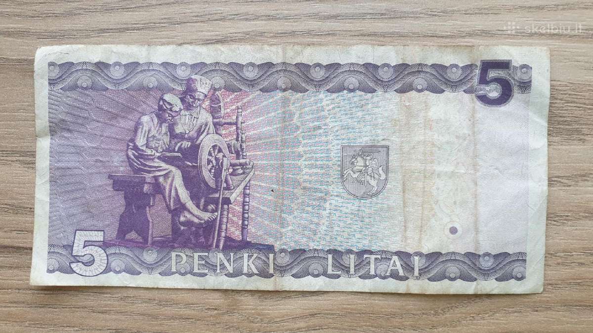 1993 metų 5 litai Jablonskis - nuotraukos Nr. 2