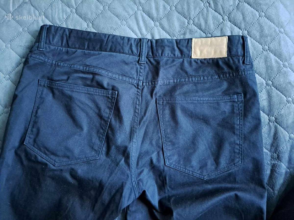 Vyriškos tamsiai mėlynos H&m kelnės - nuotraukos Nr. 2