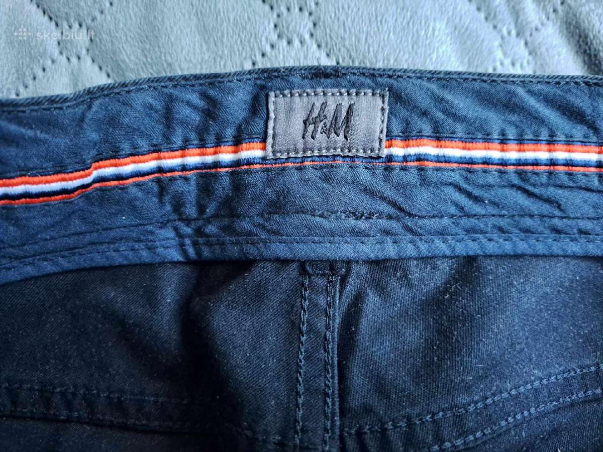 Vyriškos tamsiai mėlynos H&m kelnės - nuotraukos Nr. 4