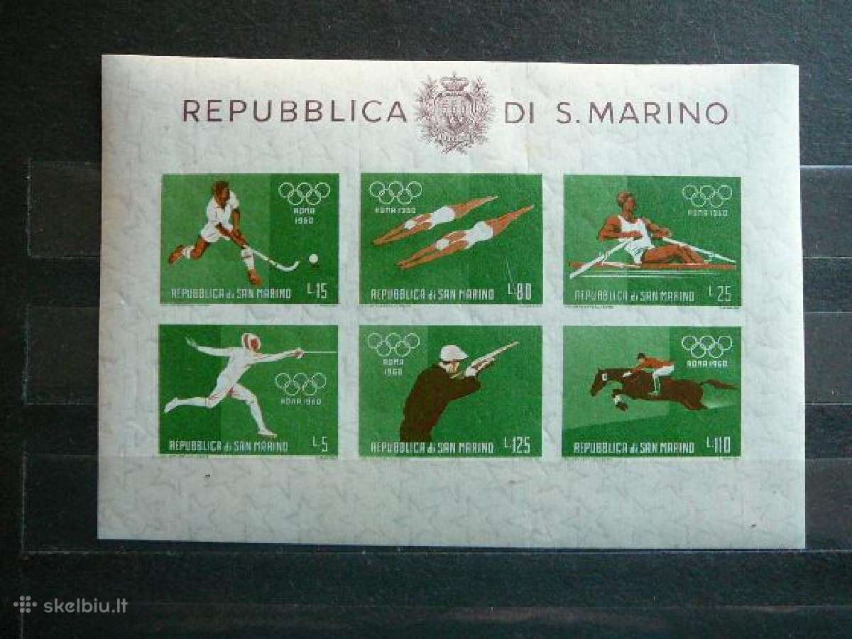 Olimpines vasaros San Marinas 1960 Mnh smr111