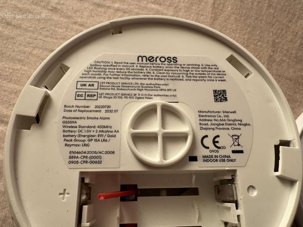 Išmanusis dūmų signalizatorius Meross Gs559a - nuotraukos Nr. 2