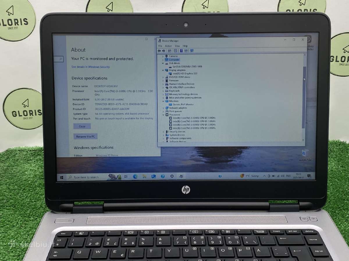 Hp Probook 640 G2 i3-6100u 8ram 256ssd #1-139 - nuotraukos Nr. 4