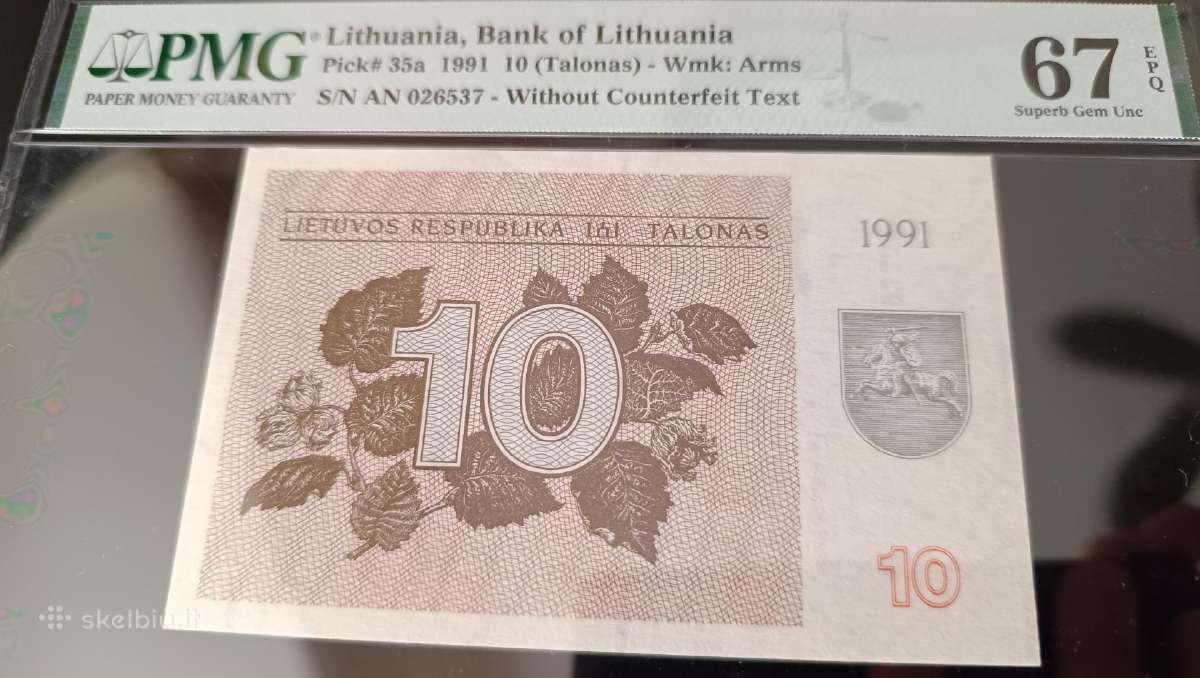 1991 m. 10 talonų Be