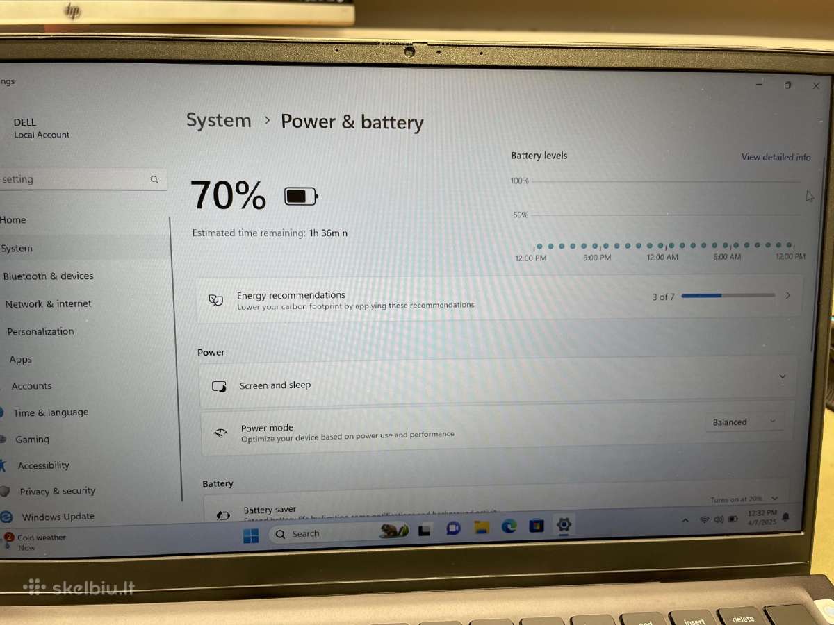 Dell Vostro 14 5410 I5-11320h 16 GB RAM 256 GB SSD - nuotraukos Nr. 6