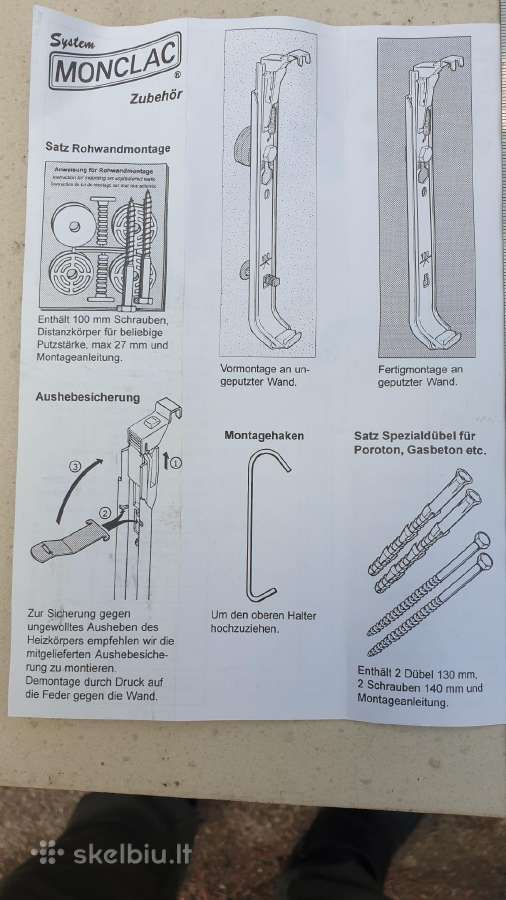 Radiatoriaus laikikliai - nuotraukos Nr. 3