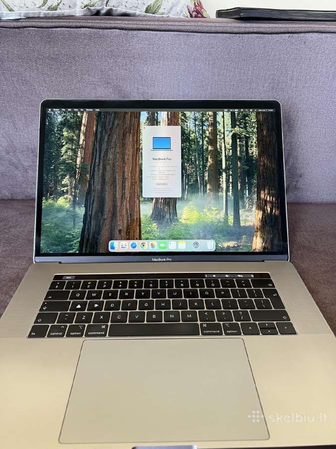 MacBook Pro 15" 2018 i7 16/512gb Baterija 100% - nuotraukos Nr. 2